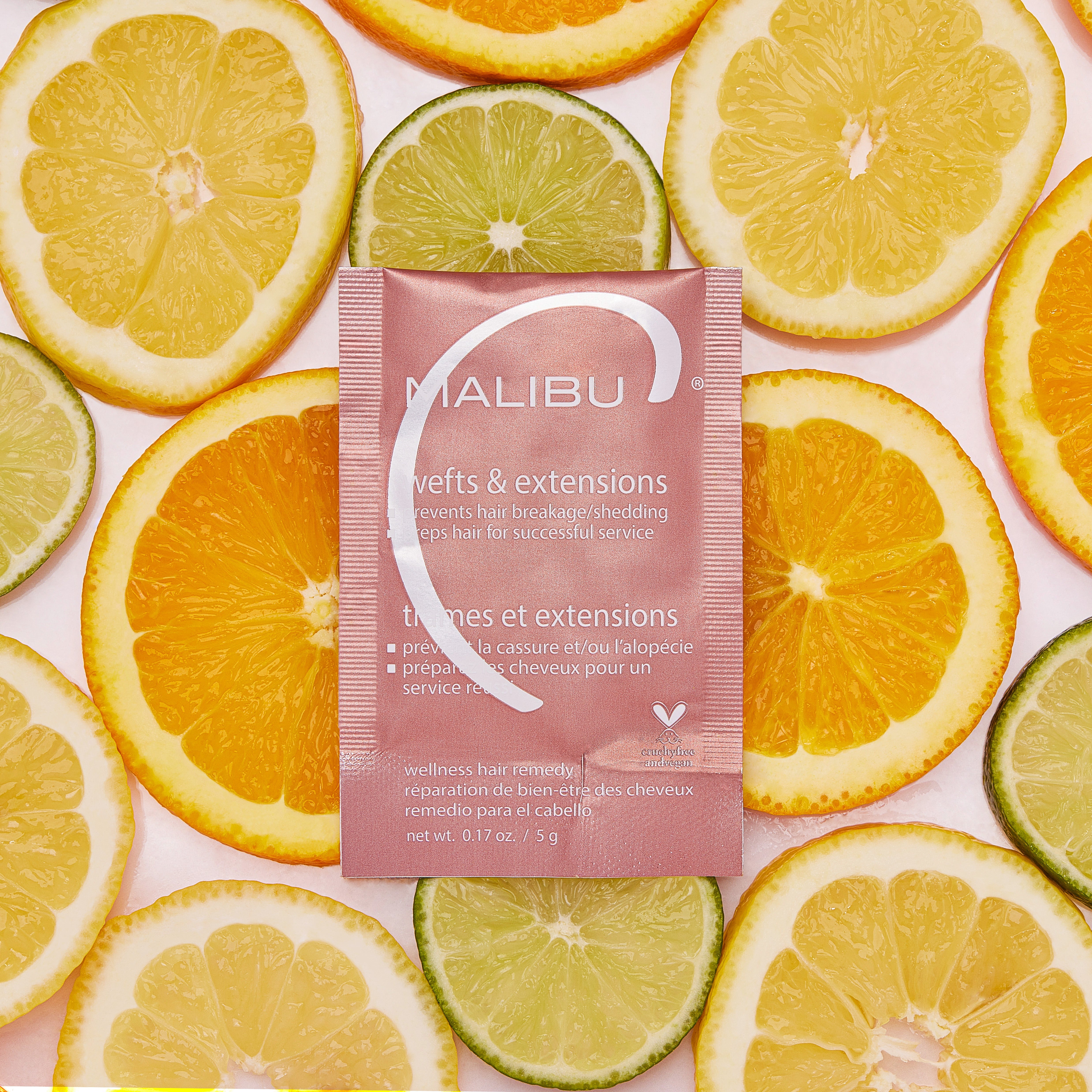 Malibu C hair extension care products for wefts and wigs